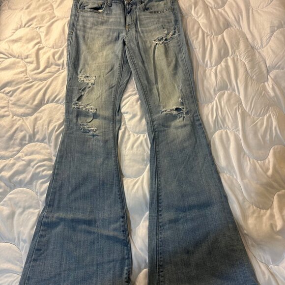 American Eagle Size 4 Inseam 32 inches Hi-Rise Artist Strech Bootcut - Picture 1 of 11